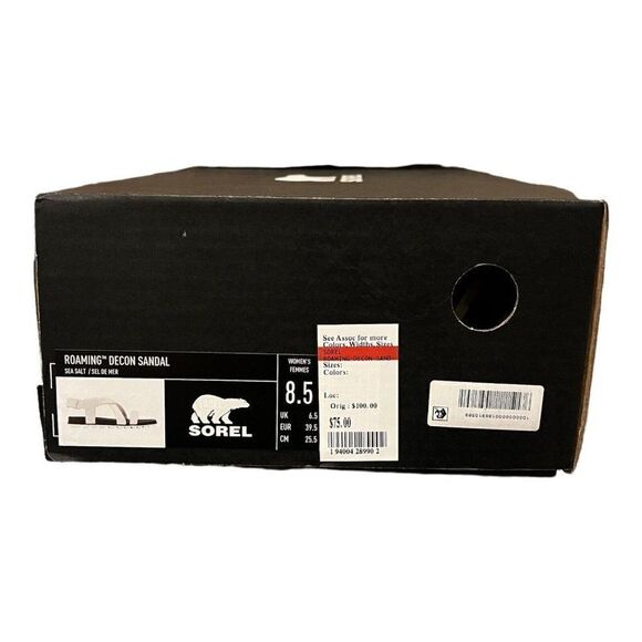 Sorel Women's Roaming Decon Sandals Sea Salt White Leather 8.5M New - Picture 6 of 6